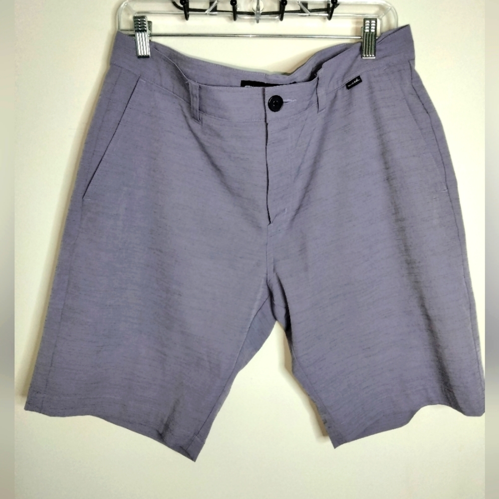 Travis Mathews (Sz 34) Men's Purple Button Zip Lightweight Casual Golf Shorts